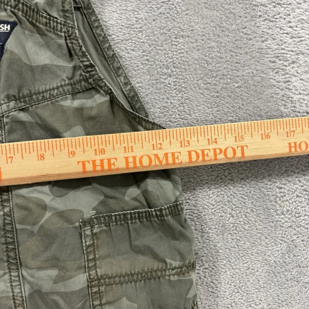 OshKosh B'Gosh Camo Overalls Bib Youth Kids 3T Cargo Pockets Utility Green